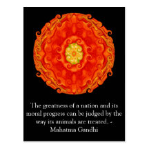 animal rights quote - Mahatma Gandhi Post Cards
