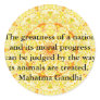 animal rights quote - Mahatma Gandhi Round Stickers