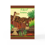 Animal Safari Baby Shower Invitation cards
