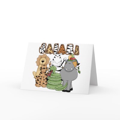 Animal Safari Greeting Cards by toddlersplace