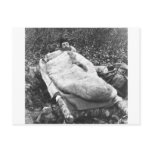 Animal skin sleeping bag: 1888 post card