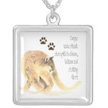 Animal Totems, Cougar Encouragment and Inspiration Personalized Necklace