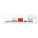 Animal Train Long bumper stickers