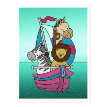 Animal Voyage 25 Baby Shower Invitation Post Card