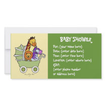 Animal Walk 5 Baby Shower Personalized Photo Card