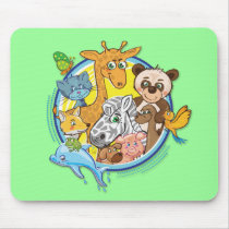 Animals 2 All Together - green mousepad