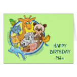 Animals 2 All Together - greeting card