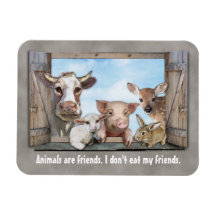 Animals are Friends. Rectangular Magnets