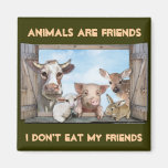 Animals are Friends Refrigerator Magnet