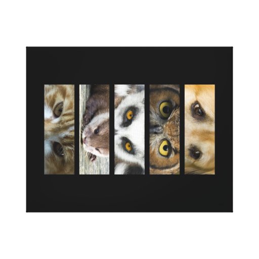 Animals Eyes Landscape Canvas Print