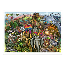 Animals Great & Small Postcard