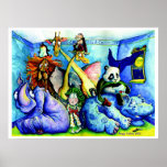 animals in the bedroom print