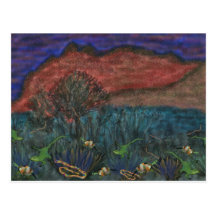 Animals in the desert Postcard