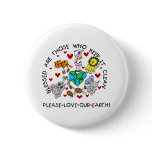 Animals Love Our Earth Pinback Buttons