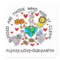 Animals Love the Earth T-shirts and GIfts Stickers