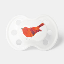 Animals Lovely Red Little Bird Baby Pacifier
