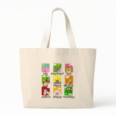 Animals on Parade Tshirts and Gifts Tote Bag by toddlersplace