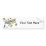 Animals Riding Airplane Cartoon Fantasy Art Bumper Stickers