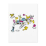 Animals Riding Airplane Cartoon Fantasy Art Post Card