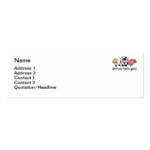 Animals Taste Good - Funny Meat Eaters Design Business Card Templates