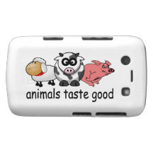 Animals Taste Good - Funny Meat Eaters Design Blackberry Bold Case