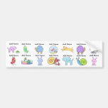 Animals Waterproof Sippy Cup Labels Bumper Sticker