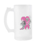 Animated Boy Cancer Sucks - Breast Cancer Mugs