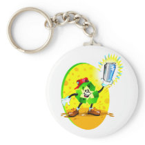 Animated recycling symbol with aluminum can keychains