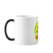 Animated recycling symbol with aluminum can coffee mug