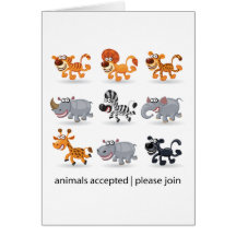 Animaux admis cartes de vœux