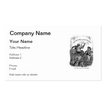 Animaux classiques d'illustration peignant un tabl cartes de visite personnelles