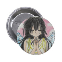 Anime Angel Pinback Button