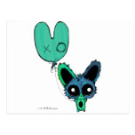 Anime Chibi Bunny and Bunny Balloon Postcard
