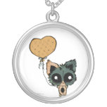 Anime Chibi Kitty and Heart Necklace