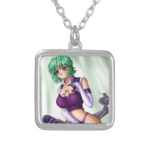 Anime Cover up Girl Custom Necklace