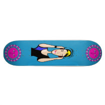 Anime DJ With Headphones Skateboard