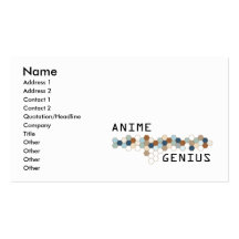 Anime Genius Business Card Template