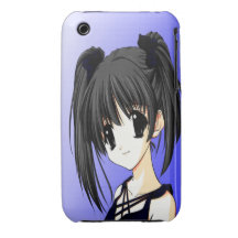 Anime Girl Blue iPhone 3 Case