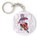 Anime Girl Dirt Bike Chick Keychain