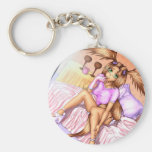 Anime Girl Nikki on Bed Key Chains