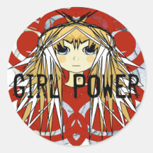 Anime Girl Power Stickers