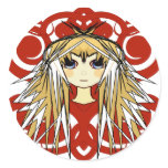 Anime Girls Gifts Round Sticker