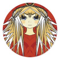 Anime Girls - Round Stickers