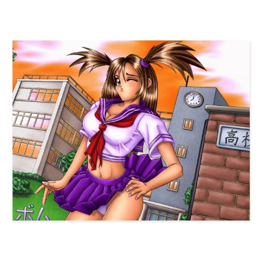 Anime School Girl Nikki Postcards