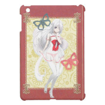 Anime Spirit Girl - Pink and Gold Trimmed Case For The iPad Mini