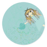 Anime Tea Party Round Sticker
