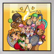 Anime Tennis Characters Posters
