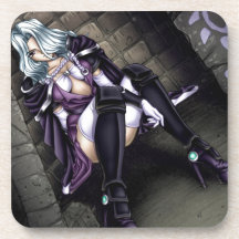 Anime Warrior Girl Coaster