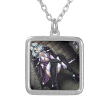 Anime Warrior Girl Necklace
