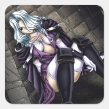 Anime Warrior Girl Sticker